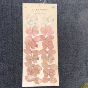 New Laura Ashley Blush and Ivory Floral Hair Clips 10 sets x 2 pairs =20 pieces
